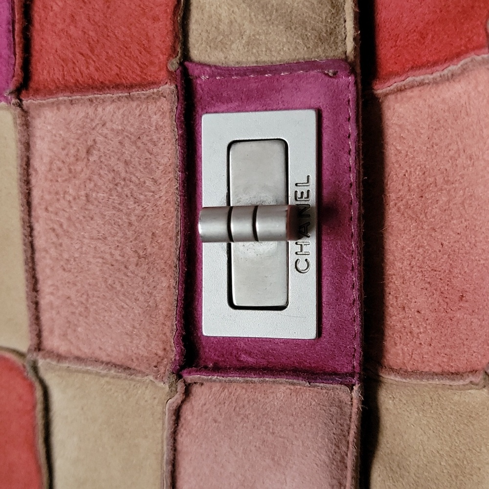 Chanel Multicolor Patchwork Suede Small 2.55 Reis… - image 5